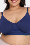 Zivame True Curv Double Layered Non Wired Full Coverage Minimiser Bra - Blue Depth — thumbnail 4
